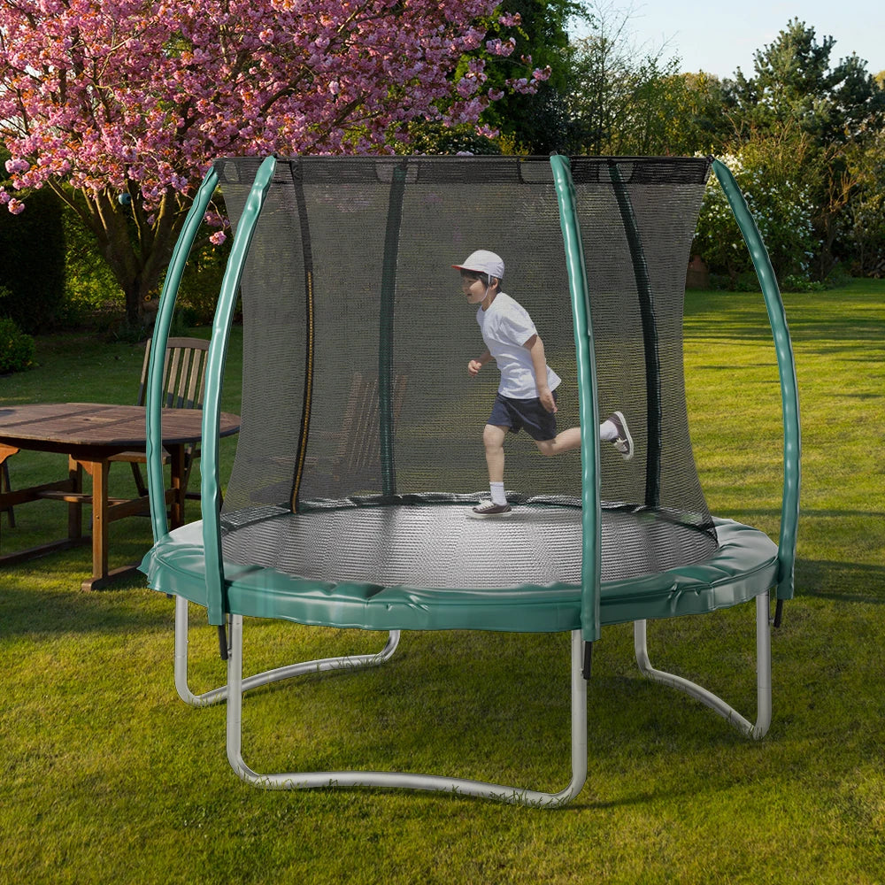 【Breeins】Outdoor Enclosure Trampoline with Ladder Exercise Workout Rebounder Sport Trampoline Handle Adults Jumping Training