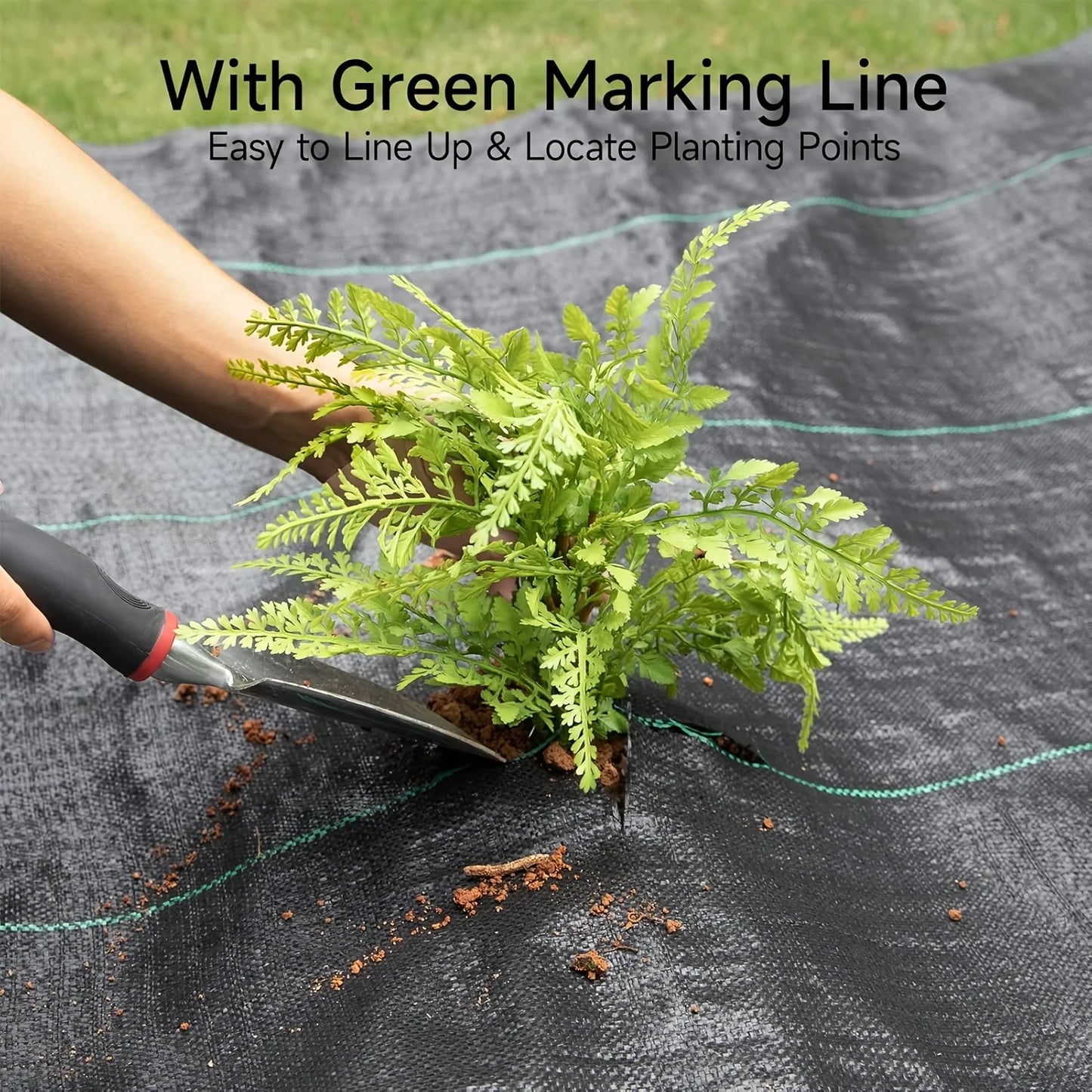 Heavy weed blocking ground cover, made of black PP material, suitable for garden and lawn care, UV resistant