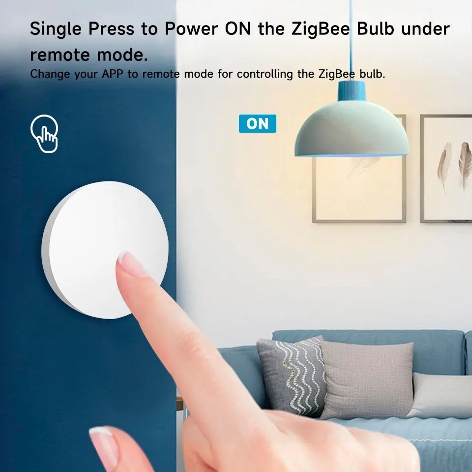 Tuya ZigBee Smart Button Scene Switch Wireless Remote One Key Controller Multi-scene Linkage Switch Google Alexa Voice Assistant