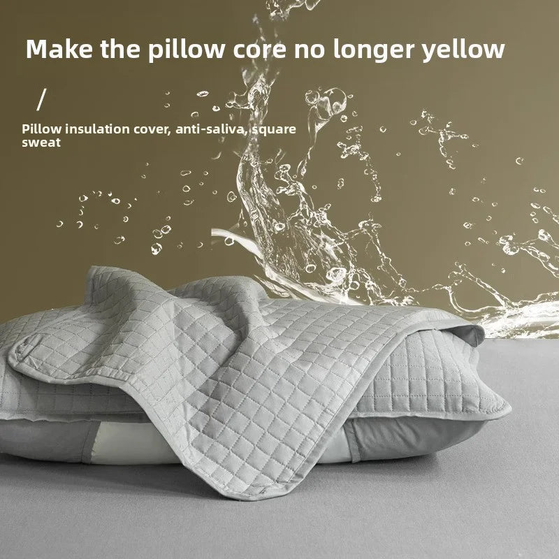 Clip Pillow Cover Head oil Isolation layer Pillow Case Protector Waterproof Anti Mite Pillow Core Protection (No Pillow) 72X45cm