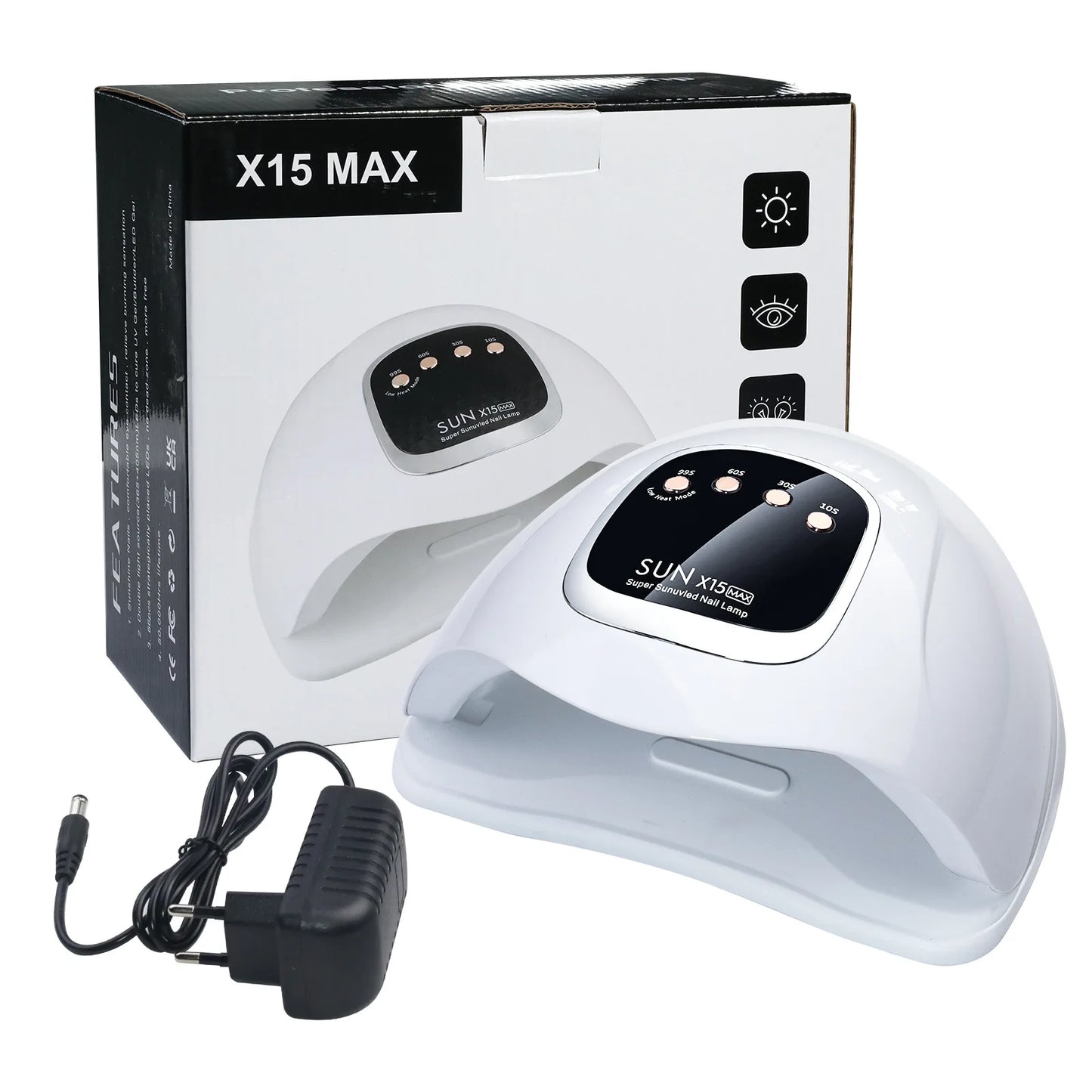 SUN X15 MAX High-Power Nail Drying Lamp For Gel Nails 280W 66LEDS Gel Polish Drying Machine With Auto Sensor UV LED Nail Lamp
