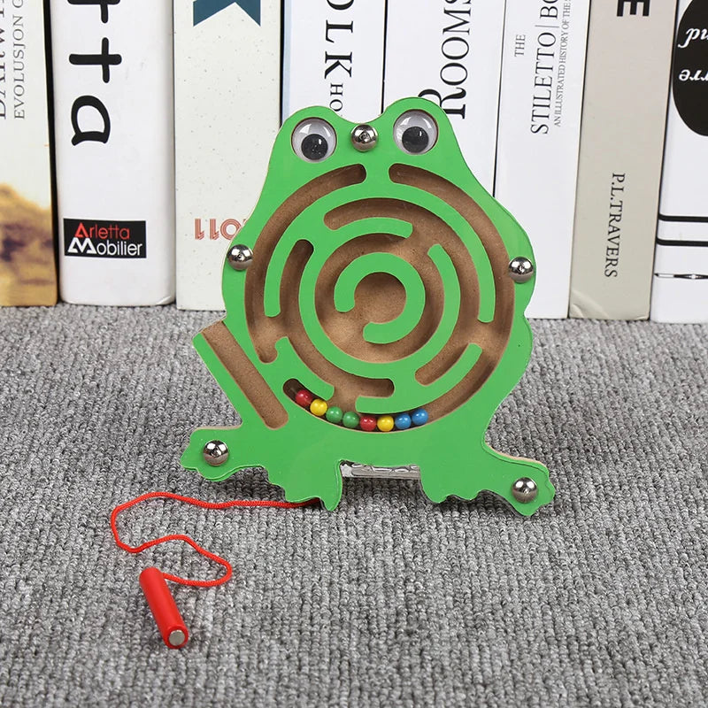 Montessori Educational Toys Children Magnetic Track Maze Balance Board Wooden Puzzle Game Baby Toys