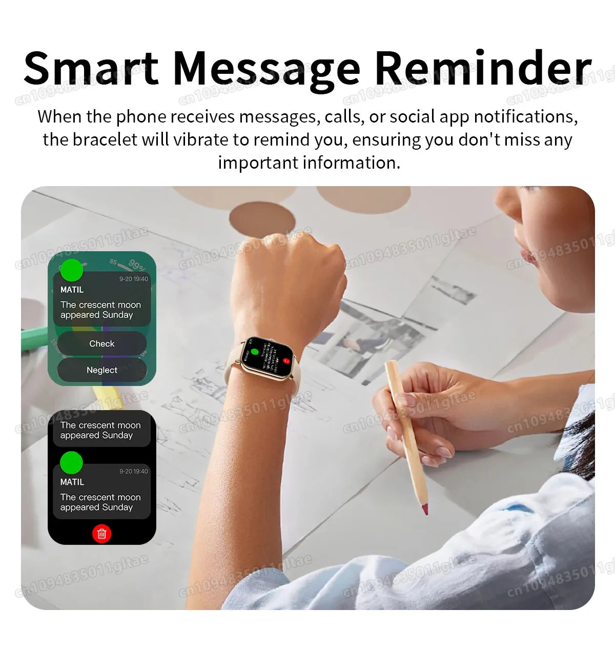 New Smartwatch BT Call Health&Sleep Monitoring 1.80''HD Screen Kids Smart Watch Waterproof Fashoin Sports Bracelet For Women Men