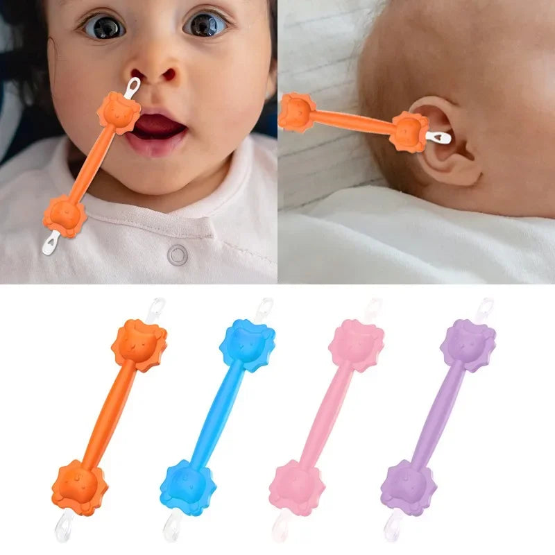 2026 New models Baby Cleaner Spoon Double-headed Soft Wax Curette Picker Nose Cleaner Silicone Ear Wax Pickers Clean Tweezers
