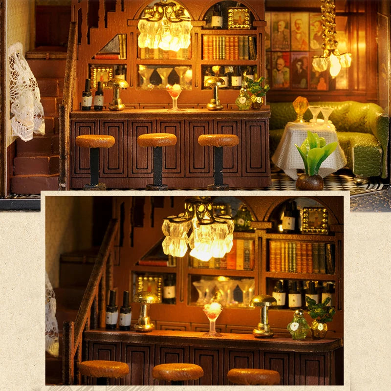 DIY Wooden Doll Houses Mini Assembly Handmade Small House Creative Scene Decoration DollHouse For Toys Birthday Gifts