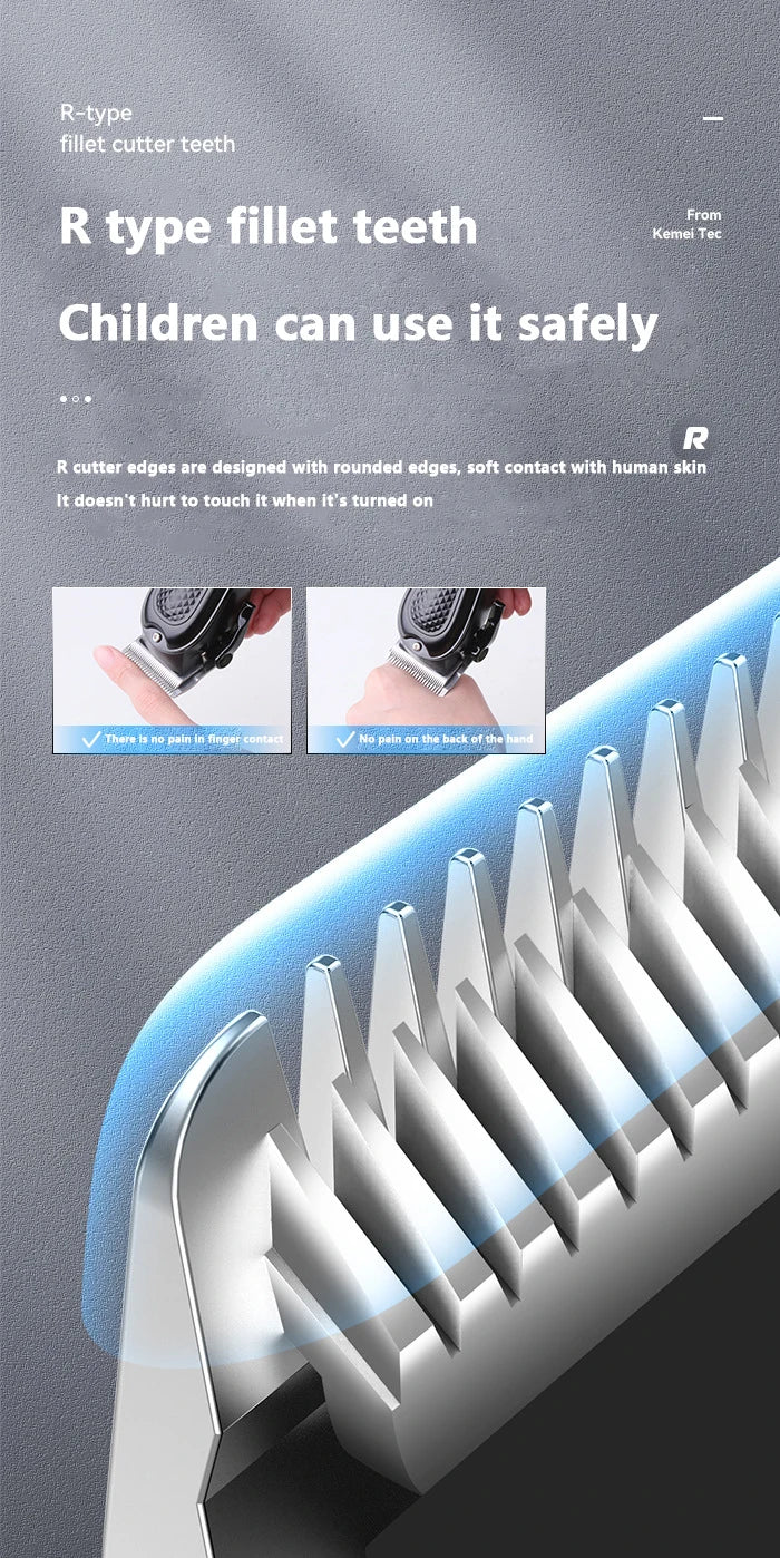 Kemei Hair Clipper Km-1071 Km-2299 Km-2024 UBS Rechargeable Cordless Beard Trimmer Powerful Electric Hair Clippers for Men