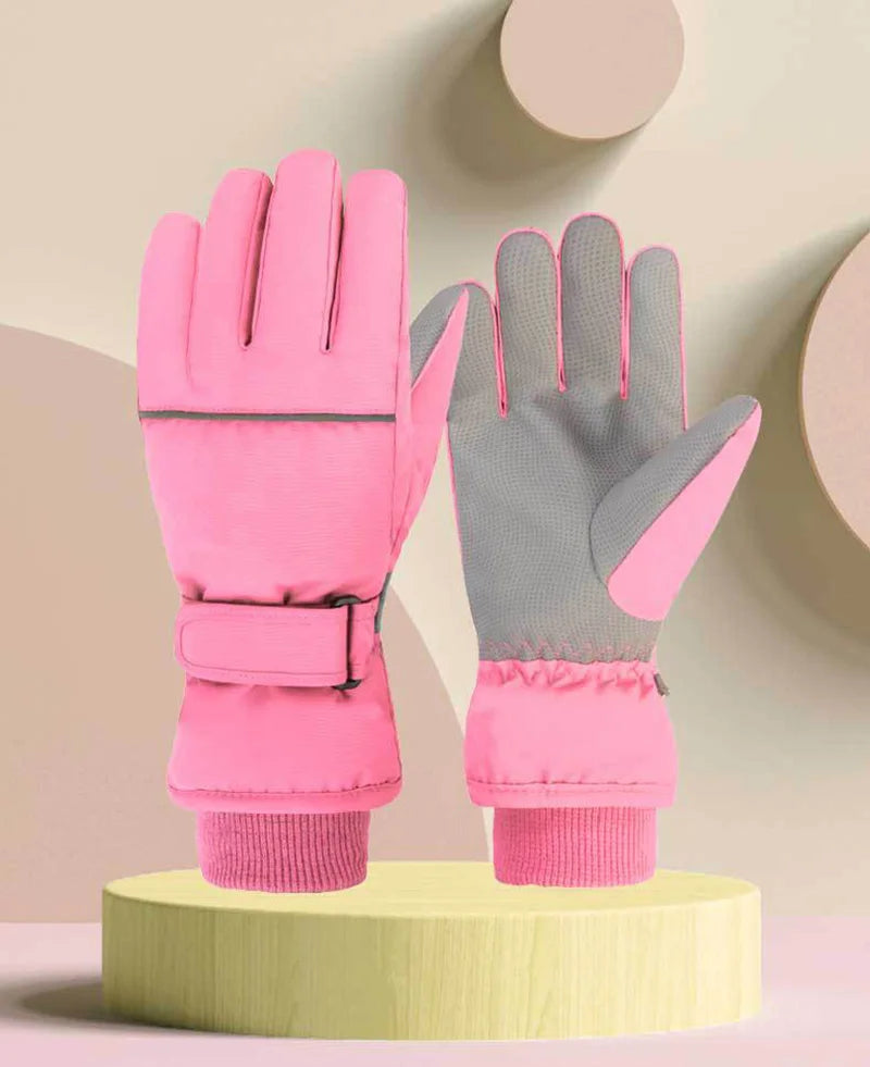 2025 Children Ski Gloves Keep Finger Warm Waterproof Thicken Mittens Winter Snowboard Snow Kids Gloves for Boys Girl Accessories