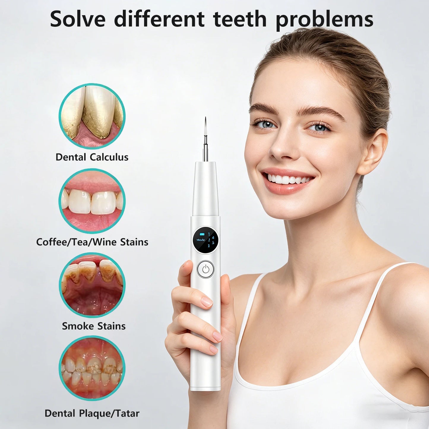 Electric Dental Tartar Remover Ultra Sonic Dental Calculus Remover Plaque Removal for Teeth Dental Scaler Tartar Eliminatorr