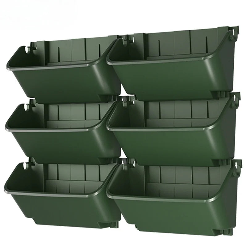 1Pc Plastic Flower Pots Vertical Plant Walls Three-dimensional Green Container Enclosures Planting Boxes Planters Forest Boxes