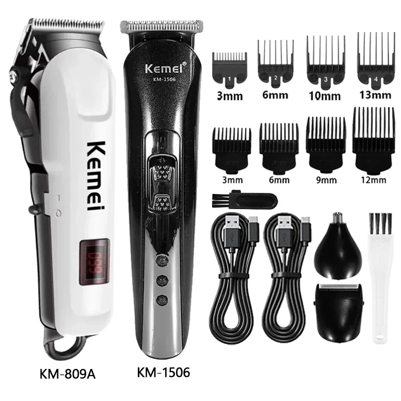 Kemei Hair Clipper Km-809A Km-1506 Km-1102 Profession Hair Trimmer Electric Beard Trimmer for Men's Hair Cutter Machine