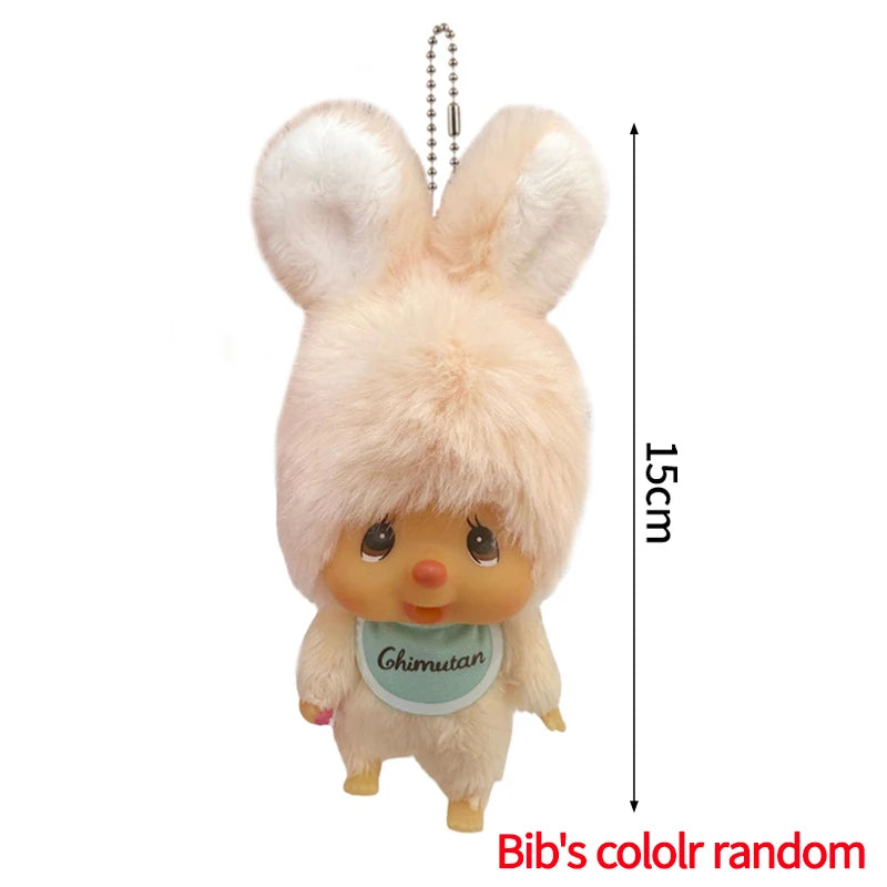 Monchhichi Plush Keychain Kawaii Monchichi Pendant Backpack Charms Cartoon Monchich Keyring Party Favor Gifts 키티 몬치치 モンチッチ
