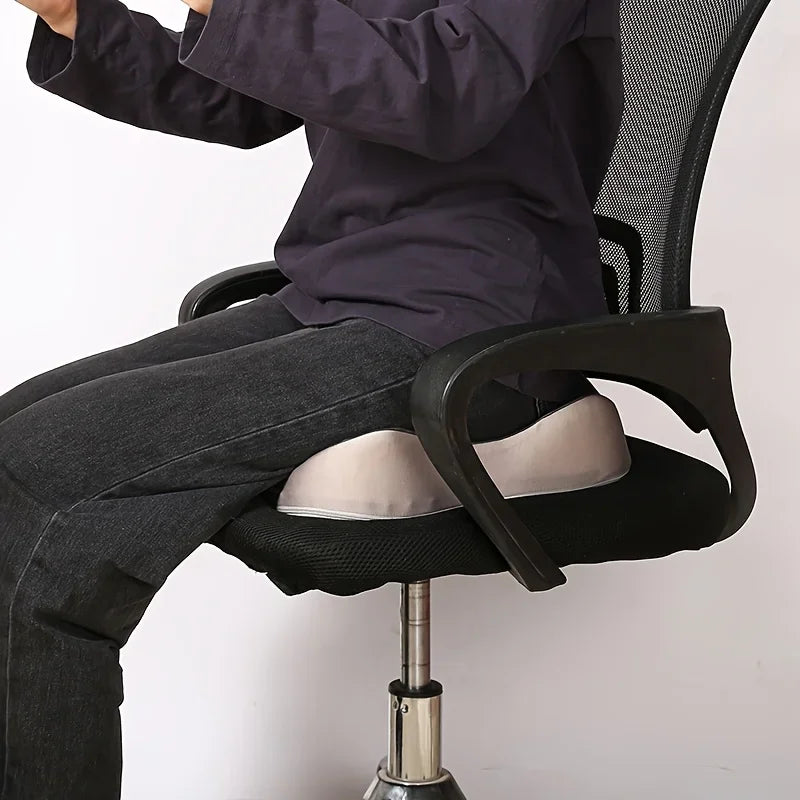 Ergonomic Memory Foam Seat Cushion for Office Chairs & Cars - Posture Support, Butt Pain Relief, Easyclean Material