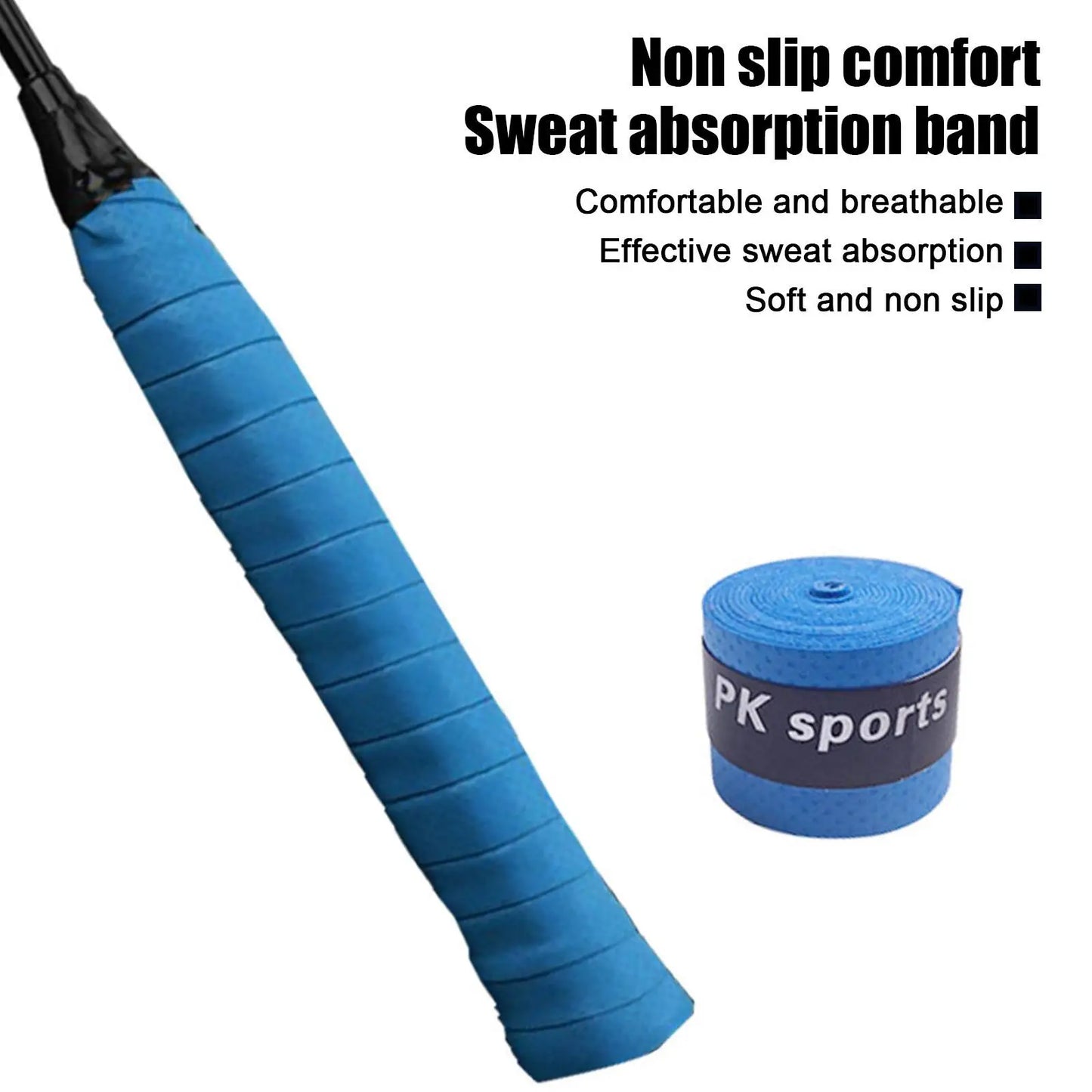 3PCS Tennis Racket Grip Tape PU Absorbent Tennis Racket Badminton Grip Tape Anti Slip Tennis Accessories