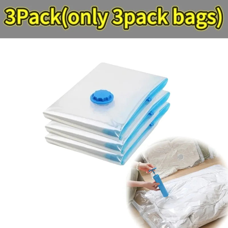 1-10pcs Thickened Vacuum Compression Bag,Transparent Quilt Vacuum Bags, Storage Bags, Household Clothing Storage and Sorting Bag