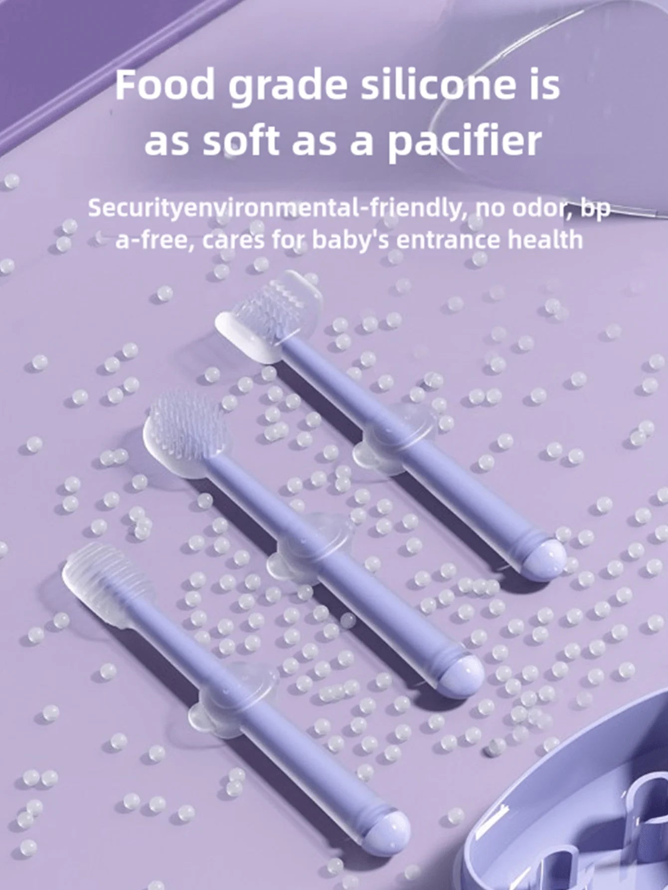 Baby Silicone Toothbrush 3d Wrapped Teeth Tongue Massage Brush Gently Cleans Milk Stains For Training Brush Teeth Child