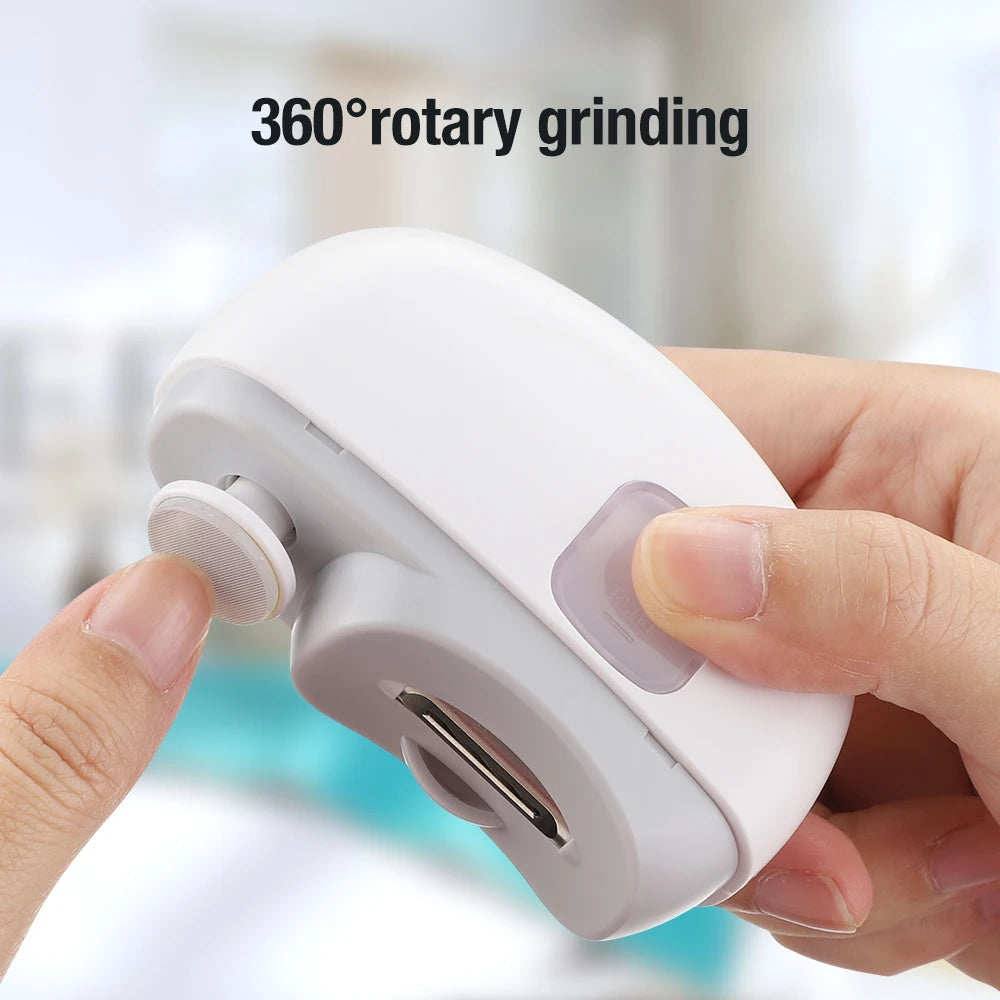 2 in 1 Electric Nail Clipper Grinding and Polishing Multifunctional Portable Automatic Nail Grinder Electric Manicure Tool