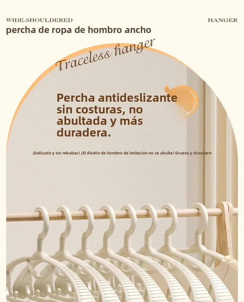Thiened Wide Oulder Clothes Hanger Home Anti-Slip Hanging Clothes Hanger Large Size Plastic Rotatable Clothes Hangers Organizer