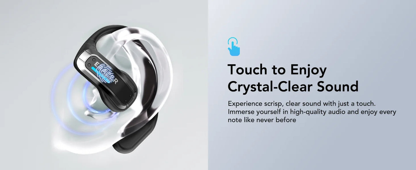 ERAZER X8 AI Translator Earbuds Gaming Bluetooth 5.4 Wireless Headphones Low latency HD Call Earphones with Mic Waterproof