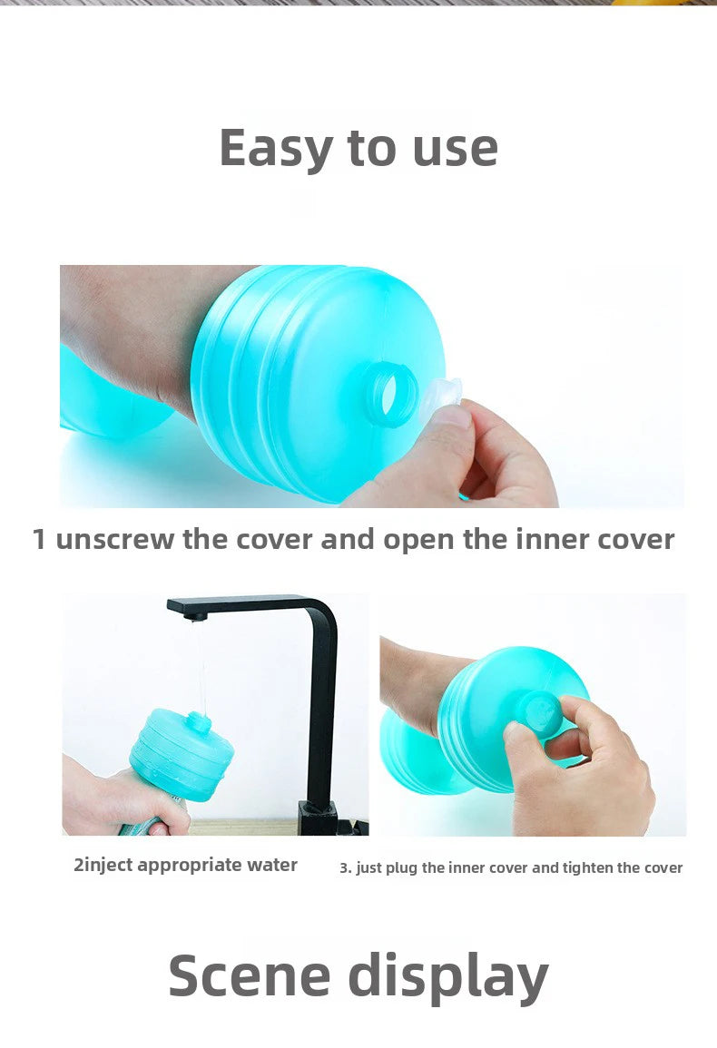 Water-filled Dumbbells Portable Dumbbell Sports Water Bottle for Arm Strength Training Home Gym Fitness