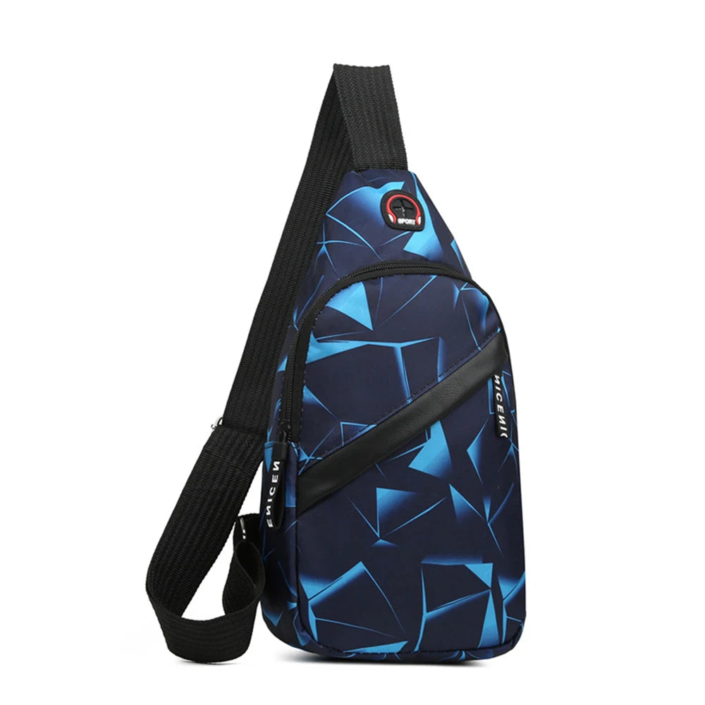 Chest Bag,Men's Casual Waterproof Crossbody Bag, Trendy Sports Bag, Multifunctional Small Bag, Shoulder Bag