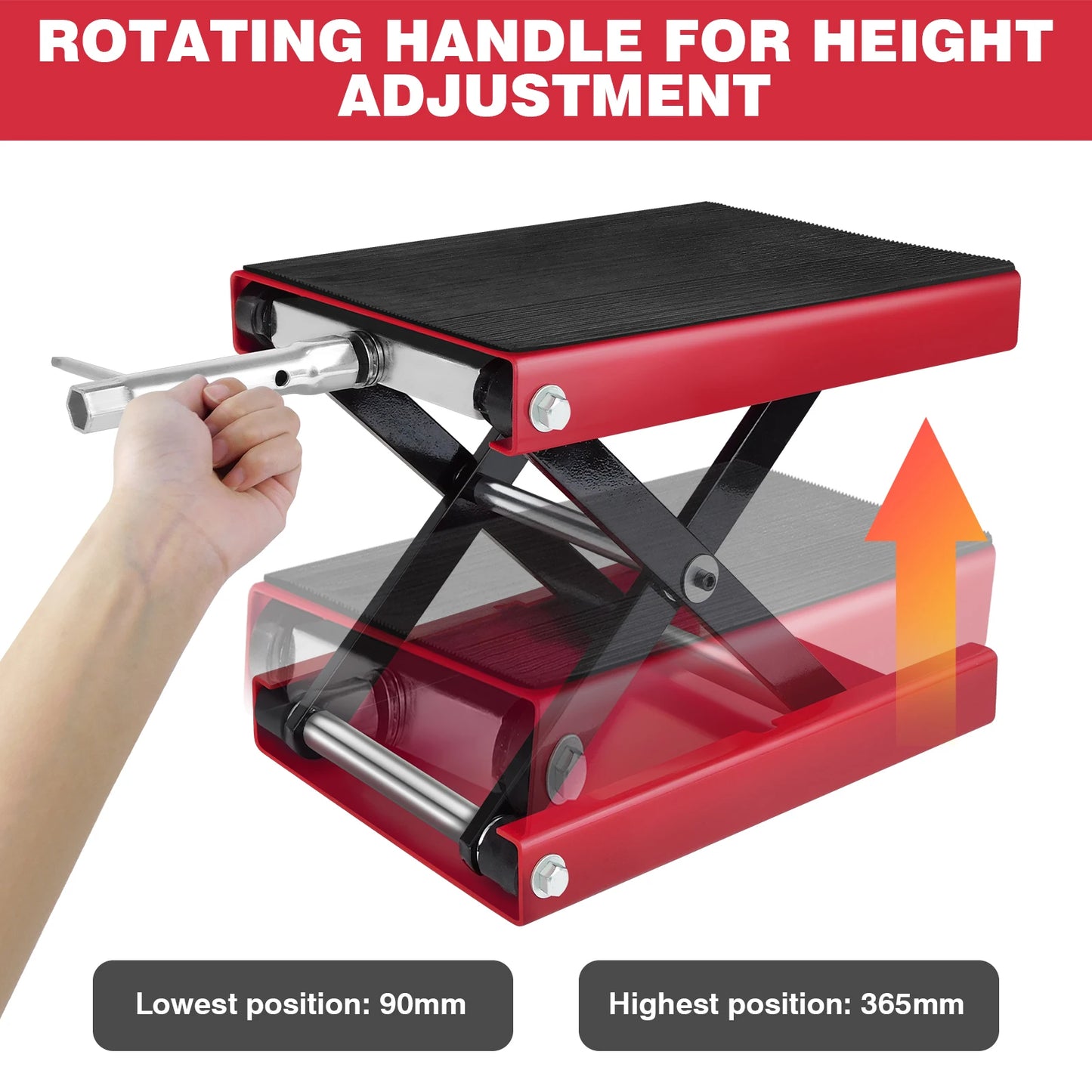 Motorbike Jack Heavy Duty Steel Motorcycle Lift Scissor Lift Motorcycle Stand Scissor Jack Buggy Stand Repair Tool