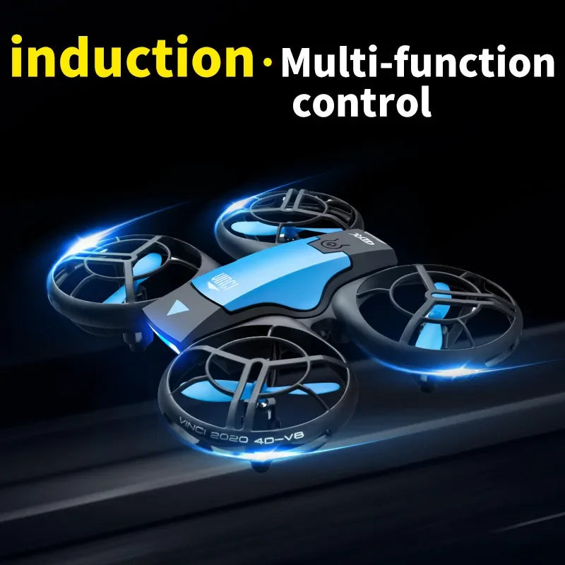 V8 New Mini Drone 4K Professional HD 1080P Wide Angle Camera WiFi FPV RC Drone Height Keep Drones Helicopter Kids Toys 4DRC