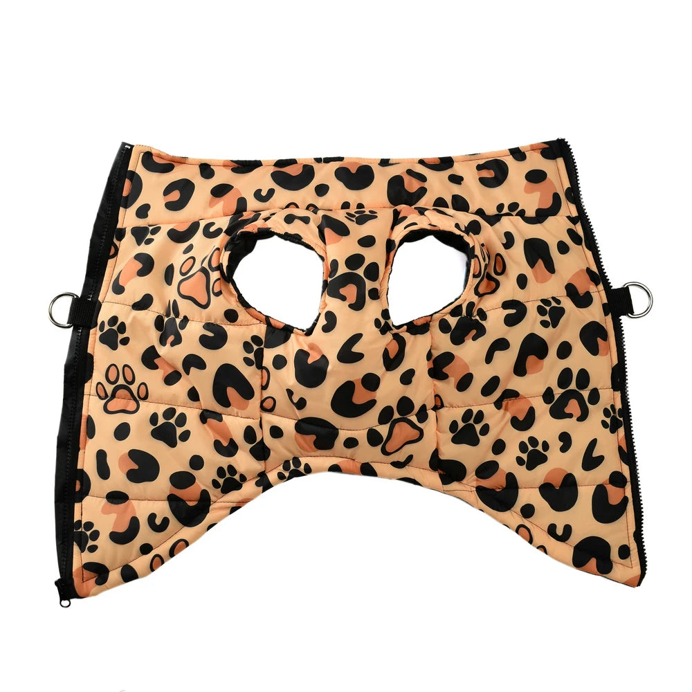 Winter Dog Clothes for Small Medium Dogs Waterproof Warm Leopard Christmas Puppy Jacket Coat Chihuahua French Bulldog Outfits