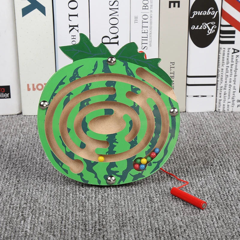Montessori Educational Toys Children Magnetic Track Maze Balance Board Wooden Puzzle Game Baby Toys