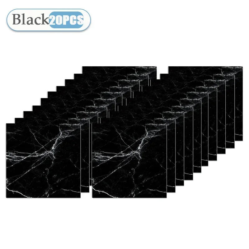 10/20/40PCS 30x30cm Self Adhesive Wallpaper Waterproof Tile Stickers FloorSticker for Kitchen Bathroom Ins Style Home Decor
