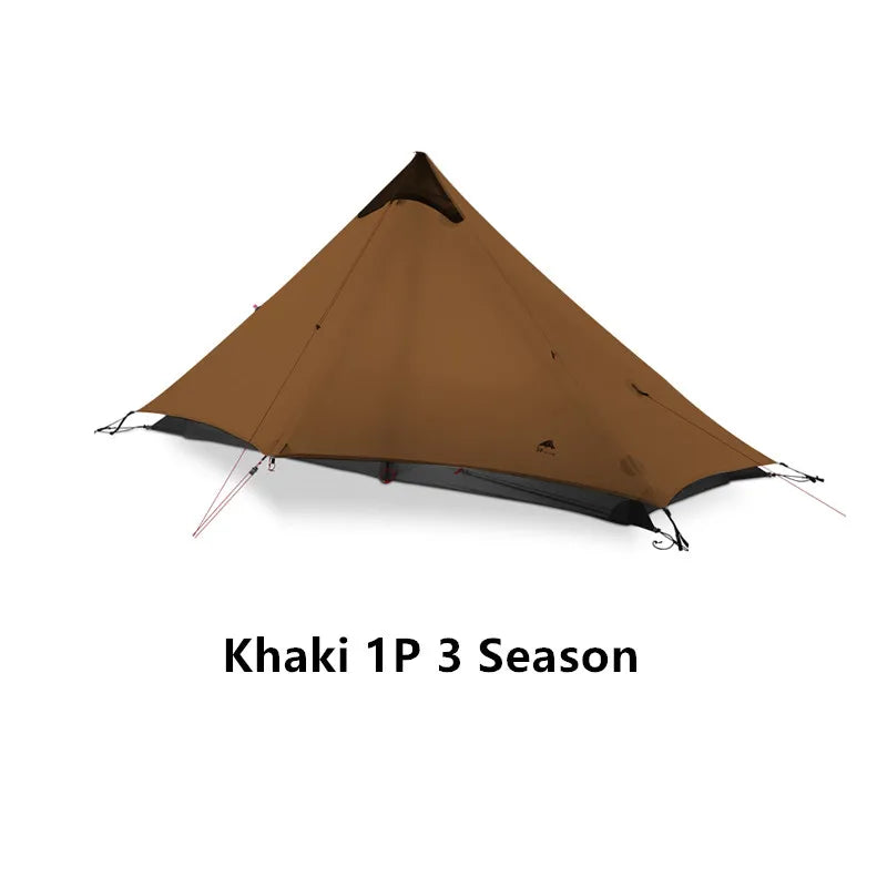 New FLAME'S CREED Lanshan 1 Person Oudoor Ultralight Camping Tent Single Man 3/4 Season Professional 15D Silnylon Rodless Tent