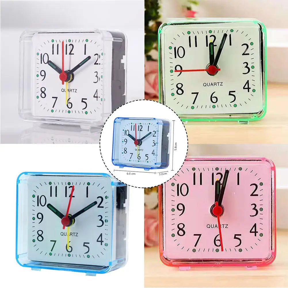 Small Battery Operated Quartz Alarm Clock with Beeping Sound for Bedside Use Featuring Clear Numbers and Reliable Performance