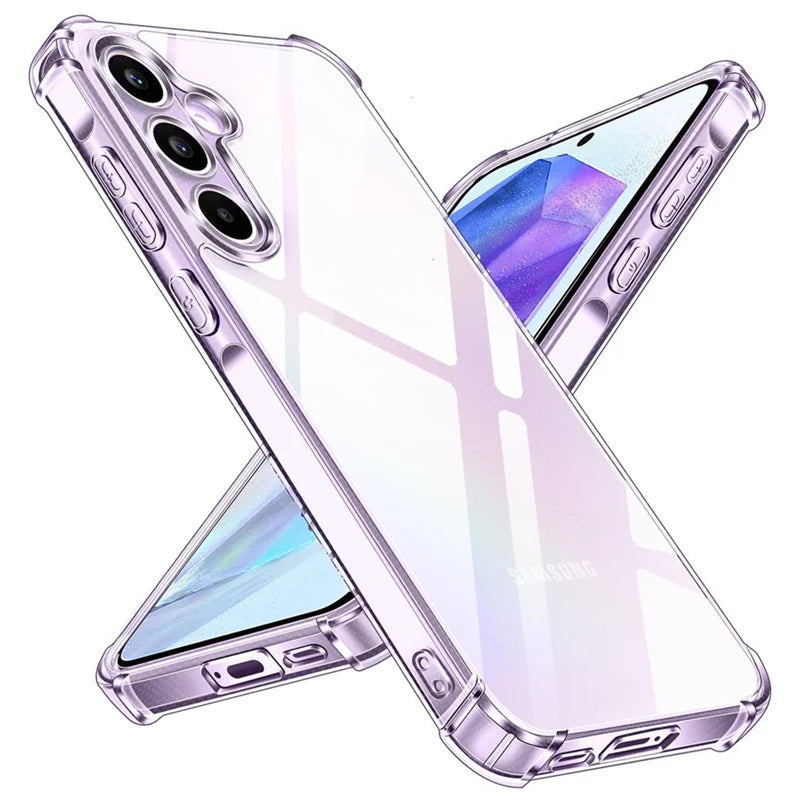 Transparent Phone Case for Samsung A55 5G Back Cover on Galaxy A57 A56 A55 A37 A36 A35 A26 A17 A16 A15 A 35 36 37 55 56 57 Shell
