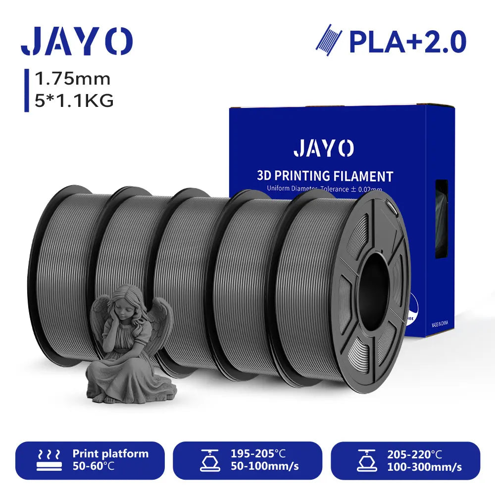 JAYO 3D PETG/PLA/PLA PLUS Printer Filament 1.75mm 5.5KG 100% No Bubble non-toxic 3D Printing Materials for 3D Printer&3D Pen