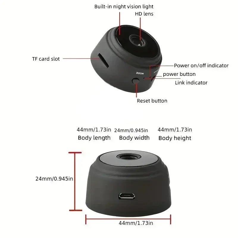 A9 WiFi Mini Camera Wireless Video Recorder Security Protection Camera Smart Home Monitoring Camera For Infants And Pets 2026