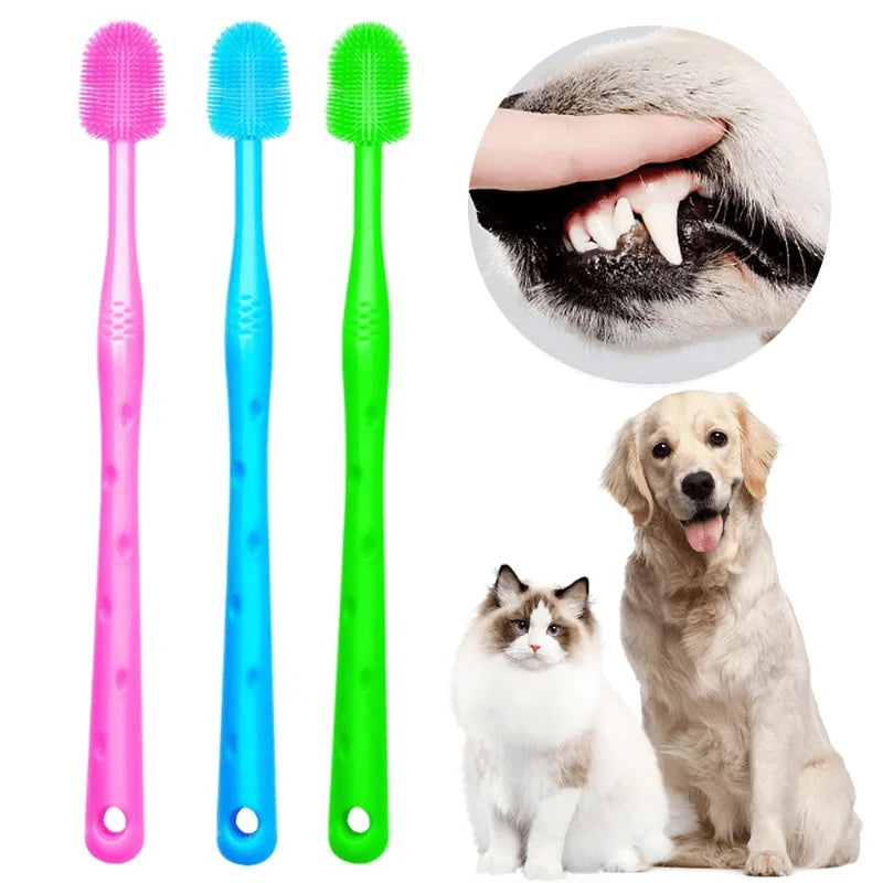 1pc Soft Pet Dog Toothbrush for Effective Oral Cleaning and Fresh Breath