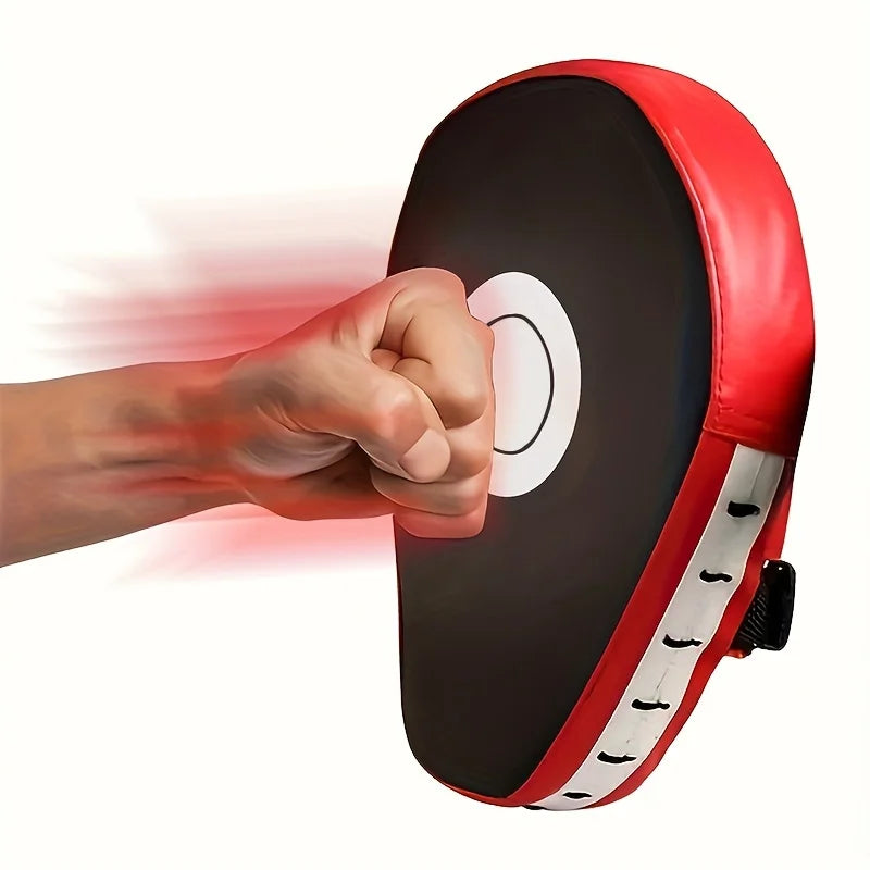 1Pc Professional Boxing Impact Pu Curved Hand Target - Shock Absorbing Training Hand Pad - Karate Boxing Mma Muay Thai or Fighting Sports Training Baffle
