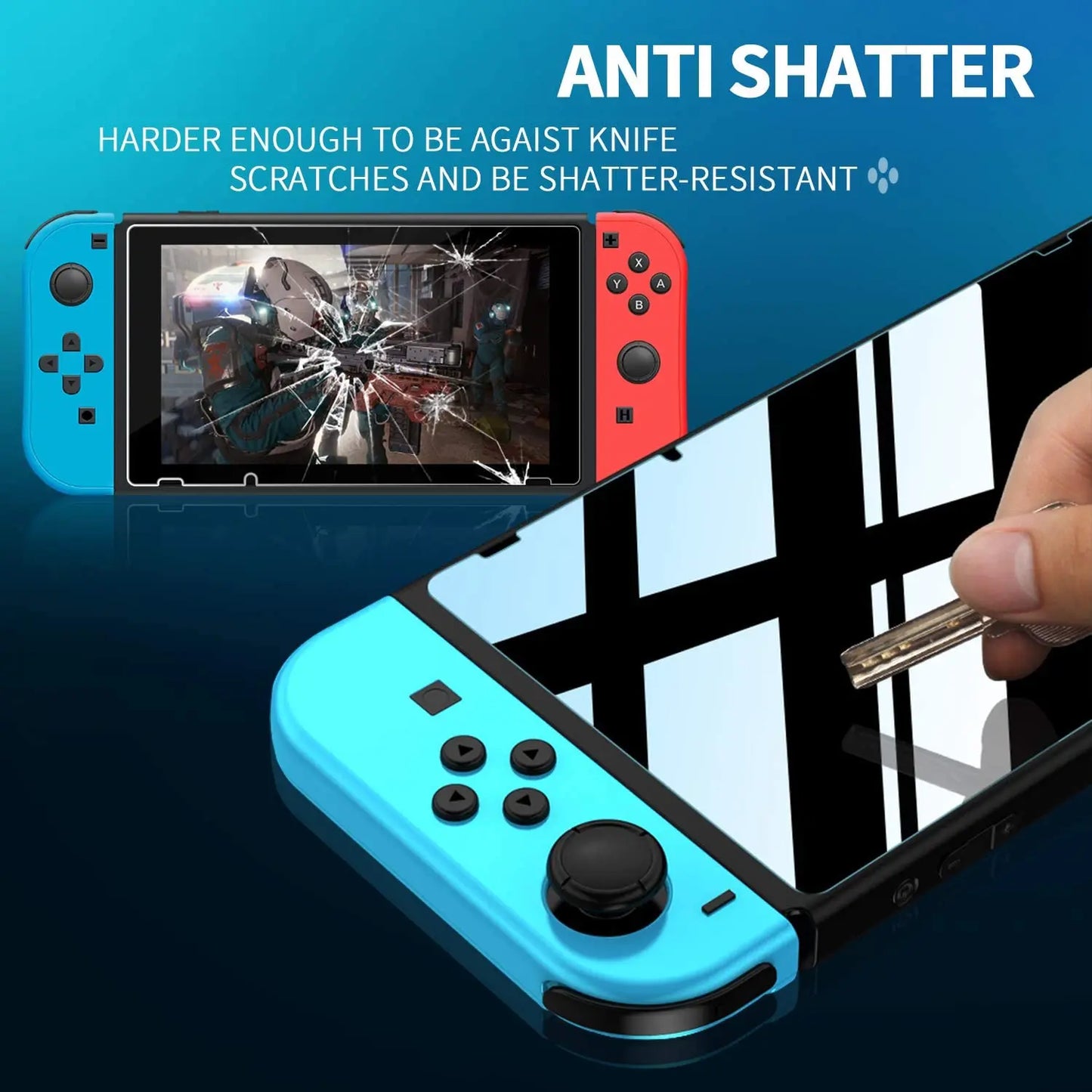 1/2/3PCS 9H Tempered Glass Screen Protector Compatible-Nintendo Switch OLED/ NS Hard Protector Film for Switch Lite Game Console