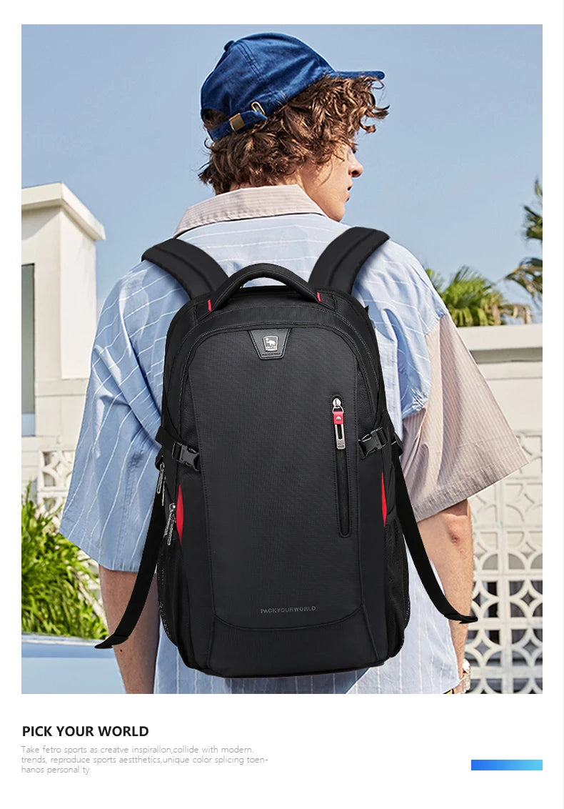 OIWAS Laptop Backpacks 15.6 Inch School Bags Waterproof Nylon 29L Casual Shoulder Bagpack Travel Teenage Men's Backpack Mochila