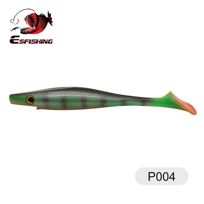 ESFISHING soft lures fishing Peche pike Hog Shad 100mm  200mm Sea Fishing Silicone bait swimbait sea lake isca artificial