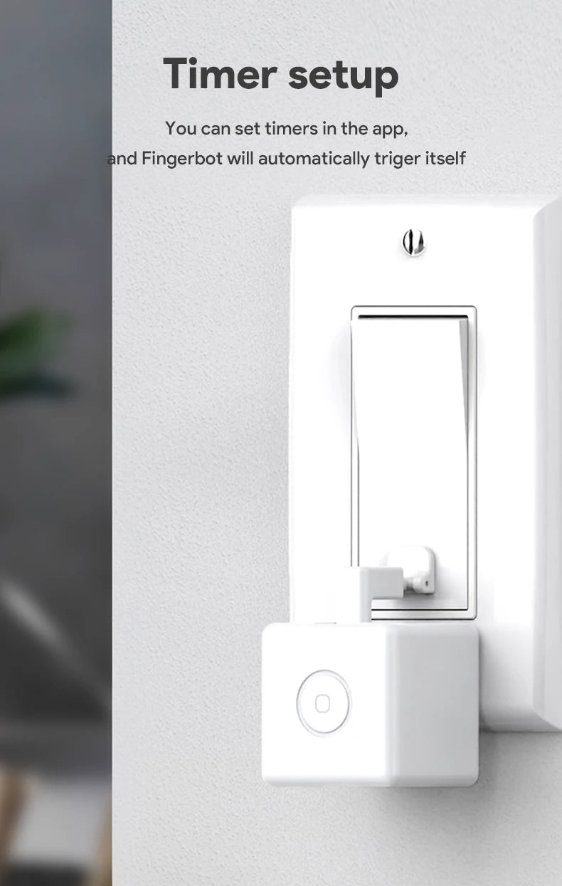 Tuya Zigbee Smart Touch Fingerbot Plus Type-C Rechargeable Robot Button Pusher Arm Switch Works With Alexa Google Home Alice
