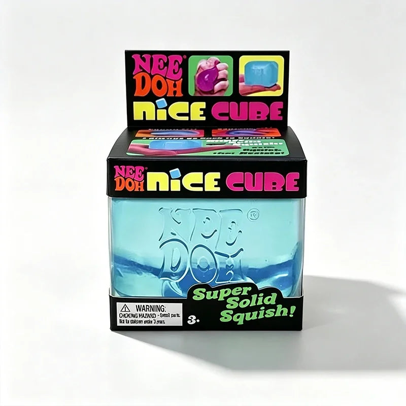 NeeDoh PEACE O' CAKE Squishy Toy NEE DOH Rainbow Cake Stress Fidget Sensory Toy Stress Relief Squishy Cube Anti-Anxiety Toy