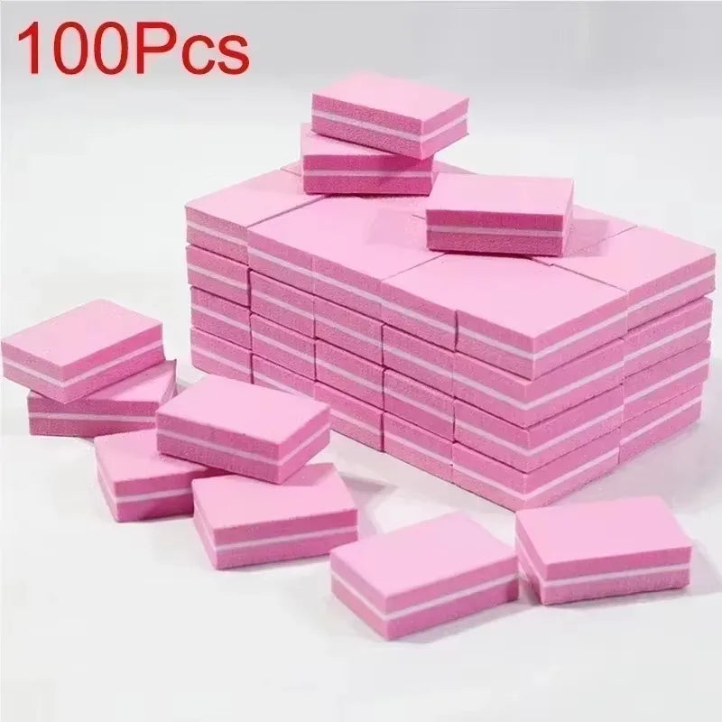 10-100psc Mini Buffing Sanding Files Block Pedicure Care Nail Art Buffer Polish Manicure Pedicure Nail File Tools Nail Charm new