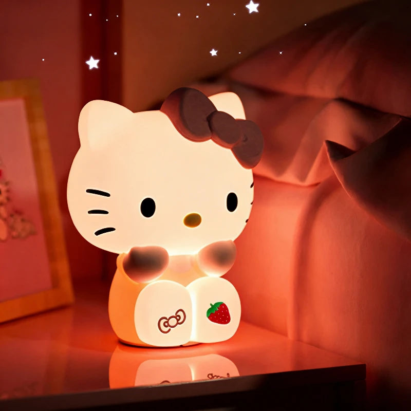 Hello Kitty Night Light Cartoon Kitty Lamp Bedside Sleeping Reading Light Home Desktop Home Decorations Party Favors Gift