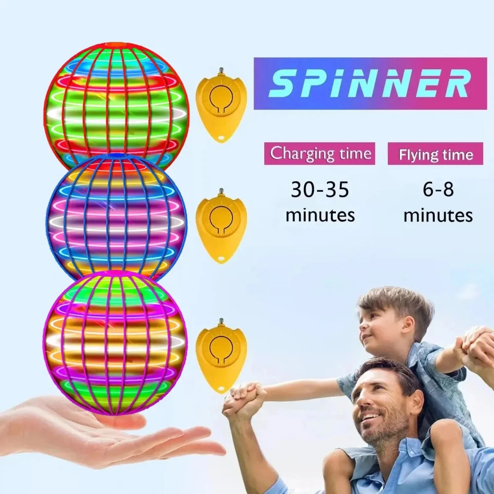 Flying Ball Toy 2026 Hand Controlled Boomerang Hover Ball Toys Fidget Flying Spinner with Magic Lights