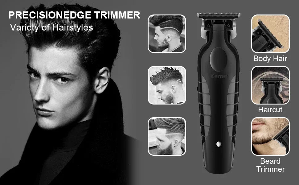 Kemei Hair Clipper Km-1071 Km-2299 Km-2024 UBS Rechargeable Cordless Beard Trimmer Powerful Electric Hair Clippers for Men