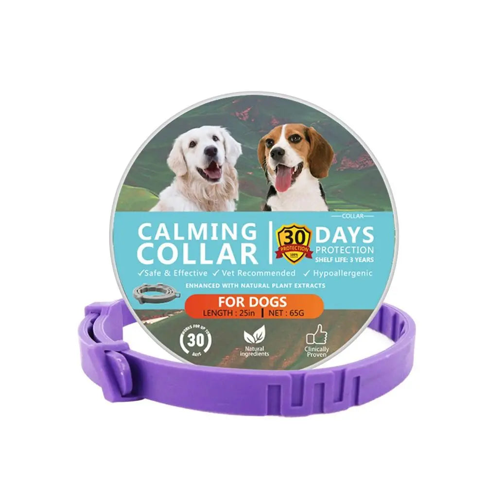 38cm/63.5cm Pet Calming Collar Necklace Anxiety Stress Reduction Pacify Soothing Adjustable Waterproof TPR Cats Dogs Supplies