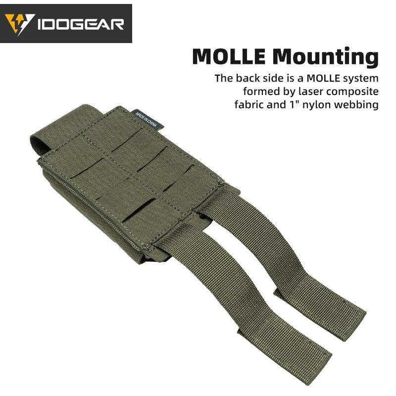 IDOGEAR Tactical Single LSR 556 Mag Pouch Mag Carrier MOLLE Pouch Laser Cut Tool Bags 35135