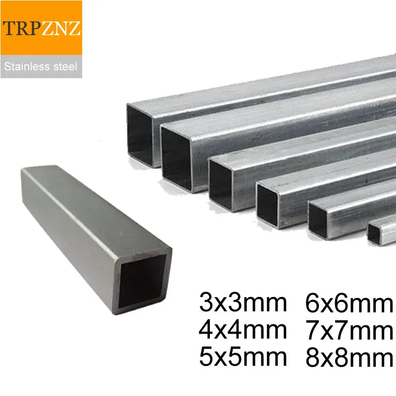 304 stainless steel small square tube pipe Hollow square steel rod Small diameter rectangular tube 3x3 4x4 5x5 6x6 7x7 8x8