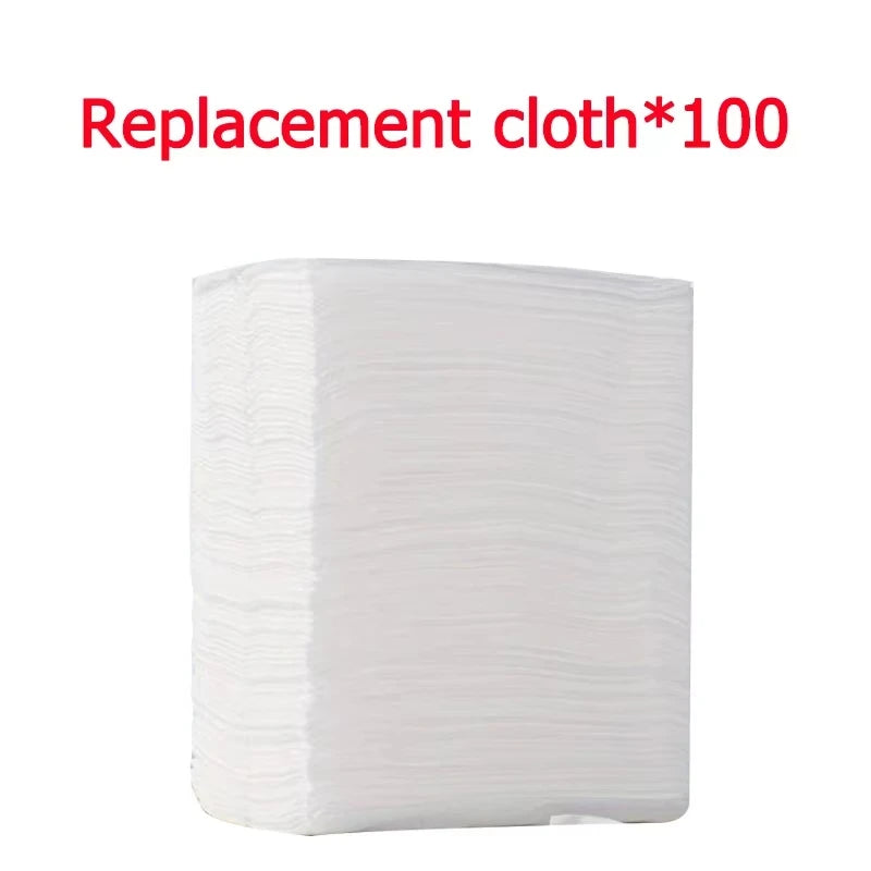 Disposable Mop Cloth Cleaning Mop 360° Rotating Dry and Wet Flat Household Electrostatic Dust Removal Mop Floor Tile Floor Clean
