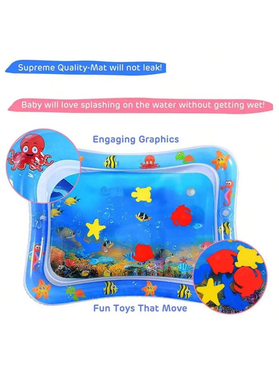 Baby Water Play Mat Inflatable Cushion PVC Infant Tummy Time Toddler Water Pad For Kids Early Education Developing Activity Toys